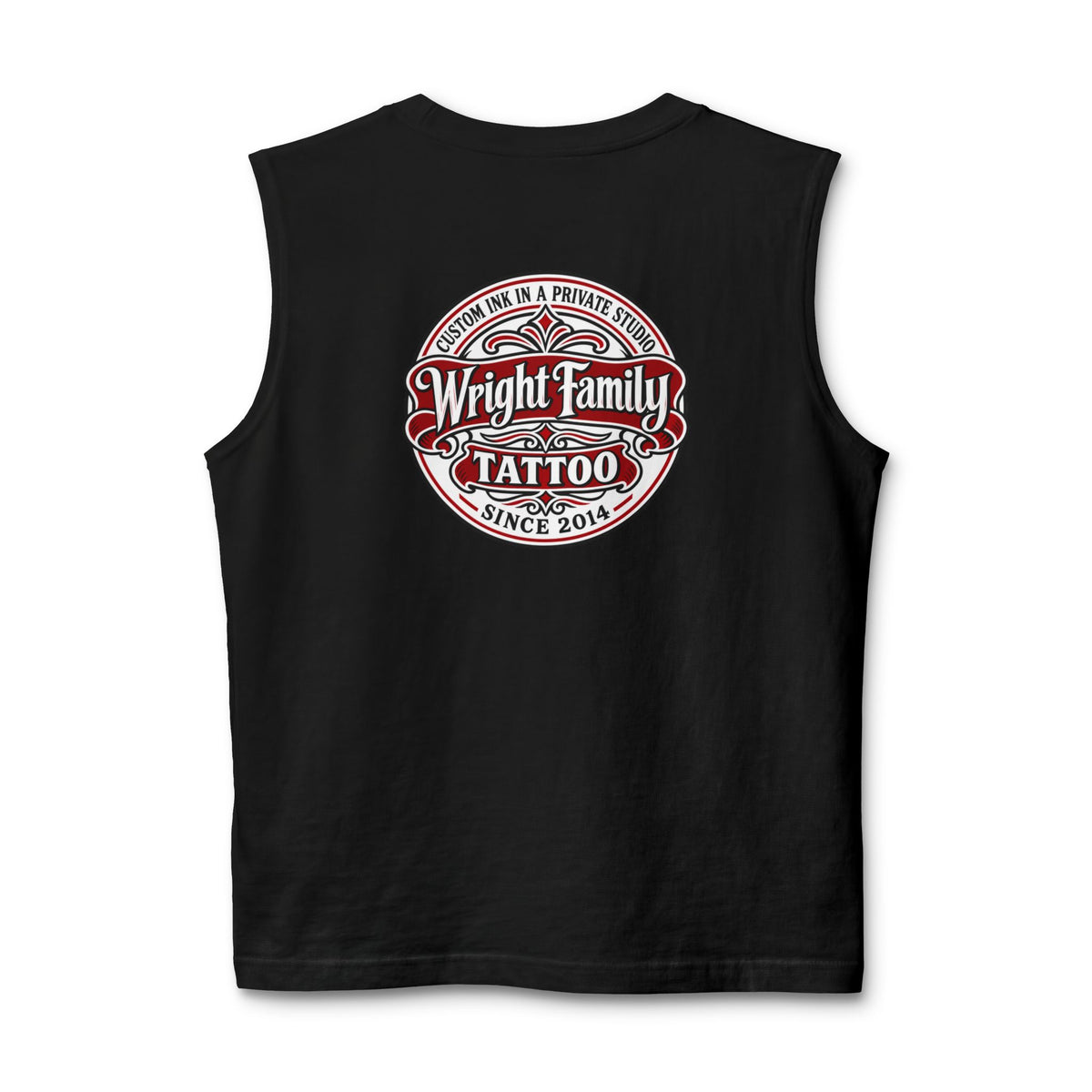 Tattoo Parlor Danes Muscle Tank — Vintage "Wright Family Tattoo" Design