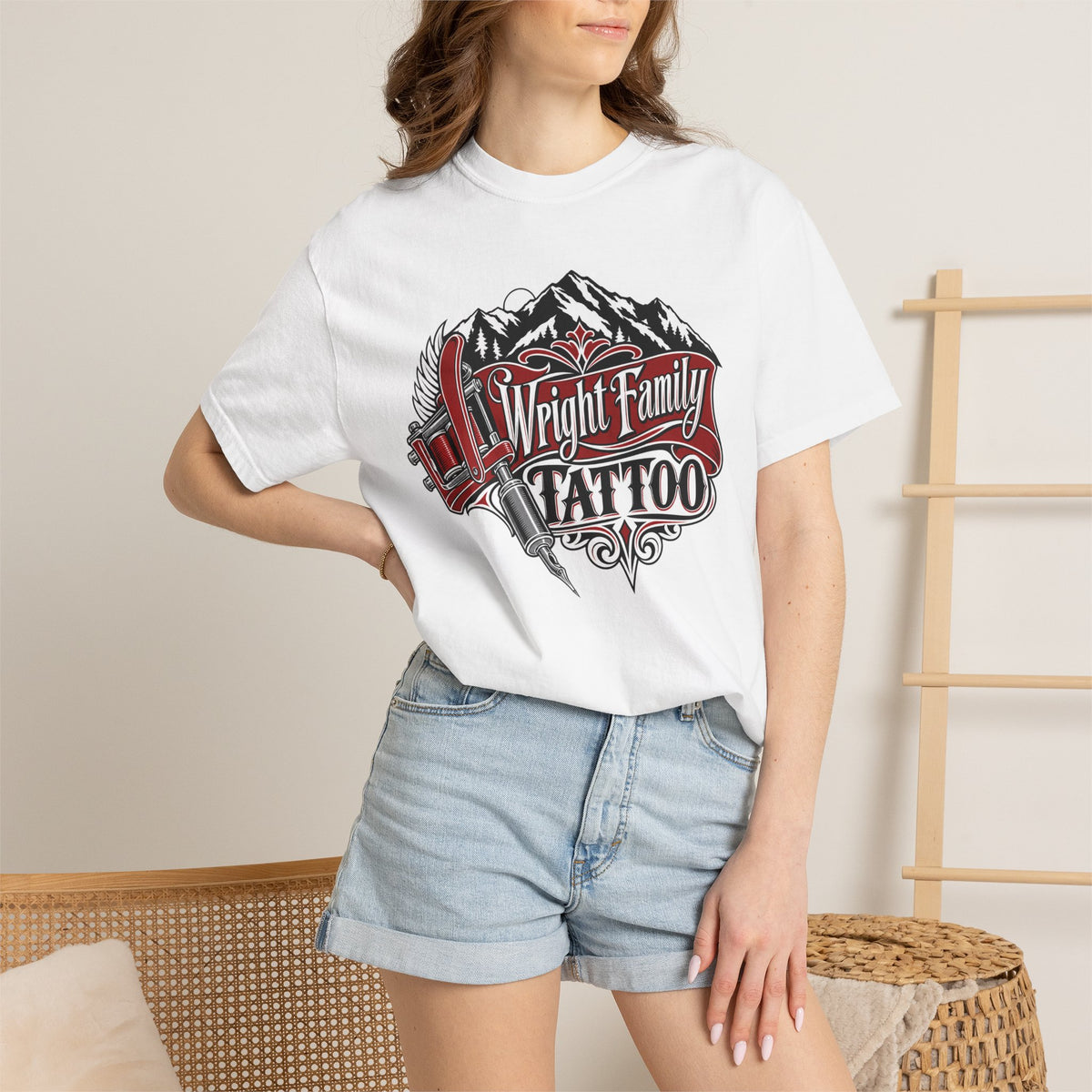 Tattoo Shop T-Shirt — Wright Family Tattoo Logo Tee