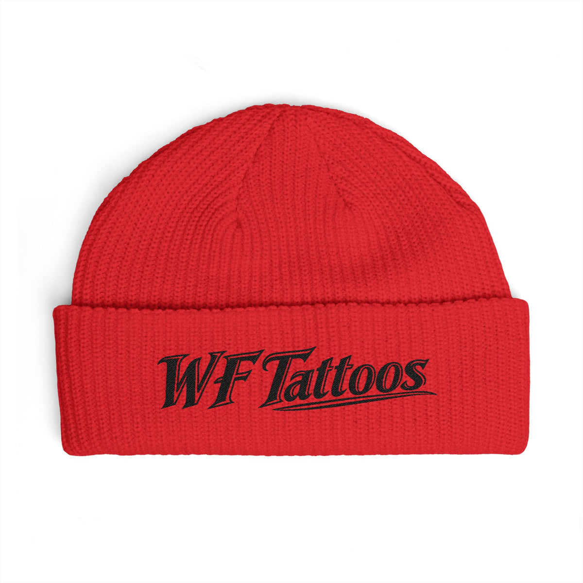 WF Tattoos Cuff Beanie – Embroidered Tattoo Shop Knit Cap