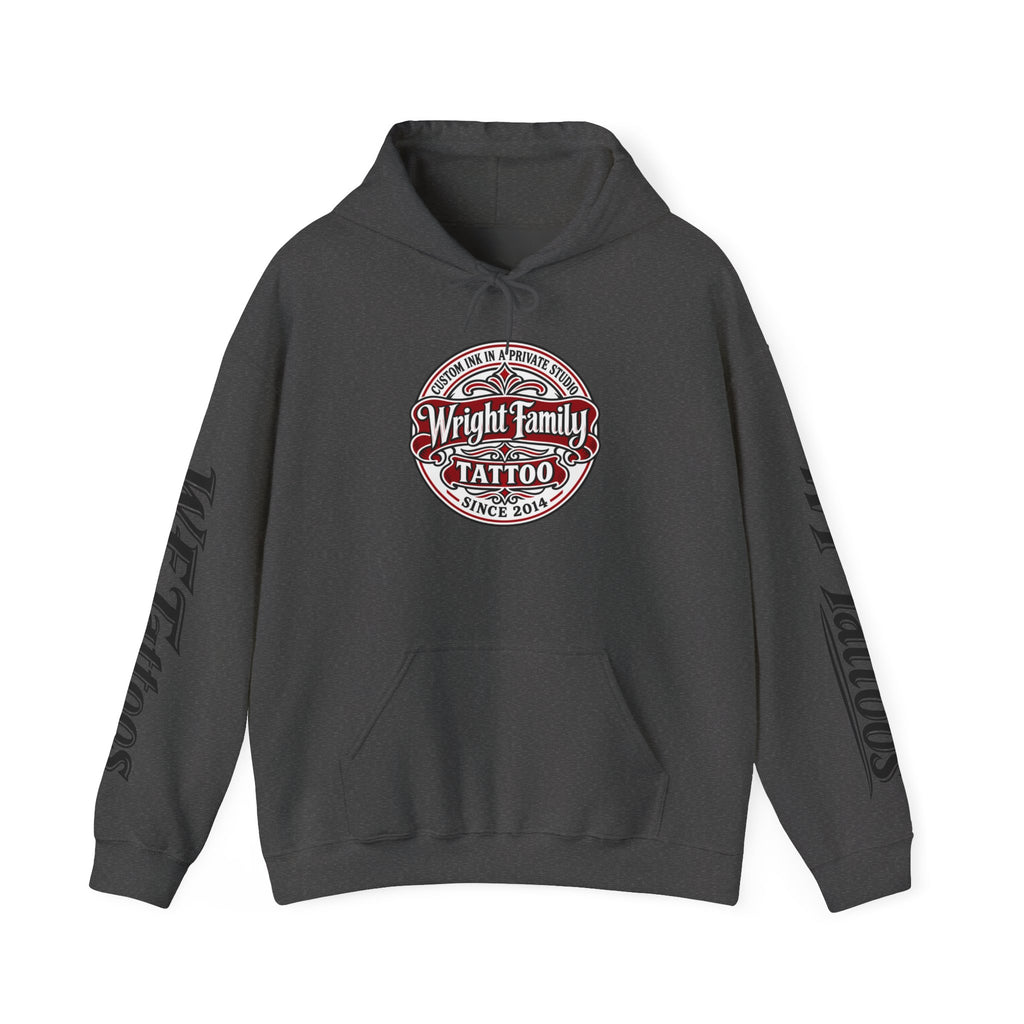 Wright Family Tattoo Hoodie — Vintage Shop Logo Pullover