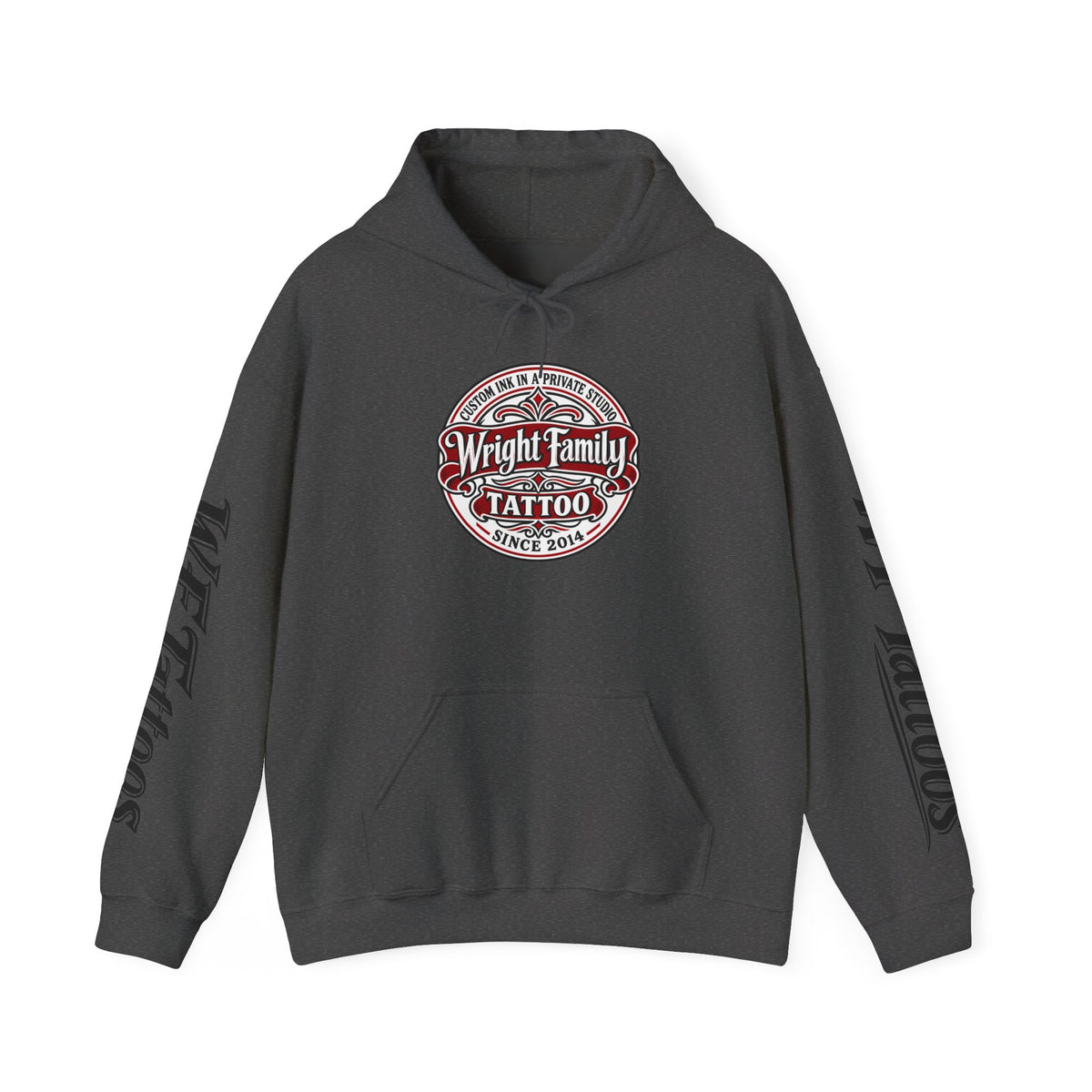 Wright Family Tattoo Hoodie — Vintage Shop Logo Pullover