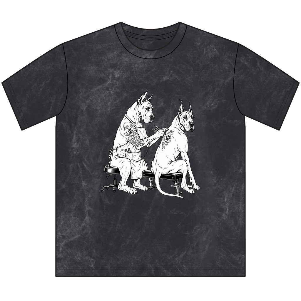 Wright Family Tattoo Vintage Crewneck Tee —  Dog Tattoo Shop Graphic