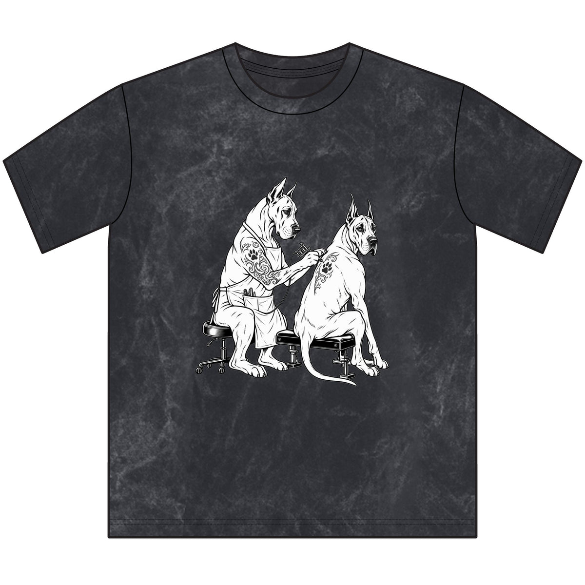 Wright Family Tattoo Vintage Crewneck Tee —  Dog Tattoo Shop Graphic