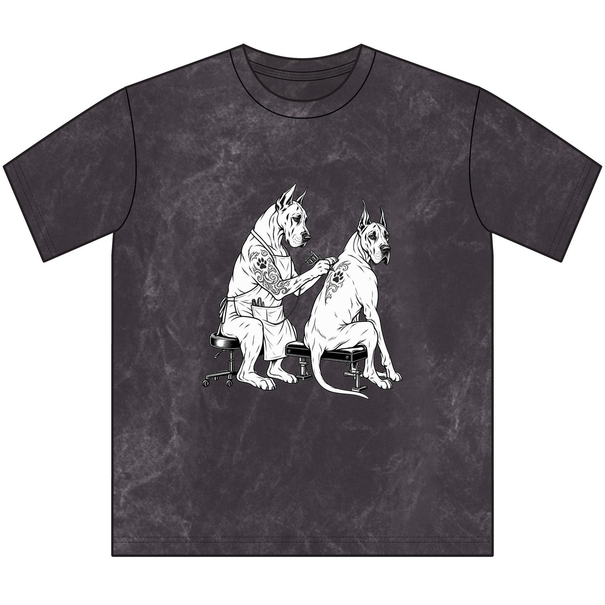Wright Family Tattoo Vintage Crewneck Tee —  Dog Tattoo Shop Graphic