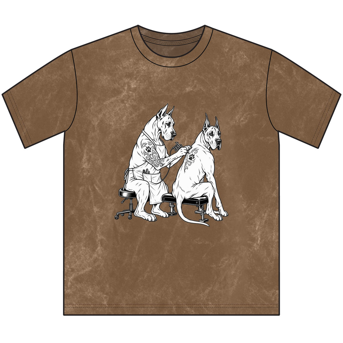 Wright Family Tattoo Vintage Crewneck Tee —  Dog Tattoo Shop Graphic