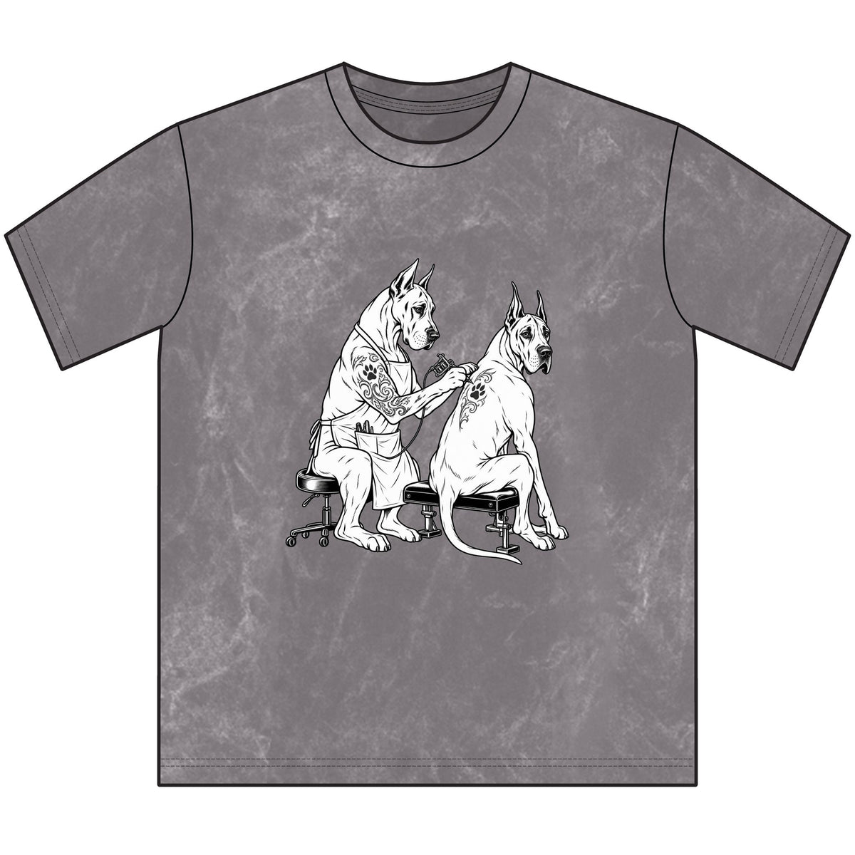 Wright Family Tattoo Vintage Crewneck Tee —  Dog Tattoo Shop Graphic