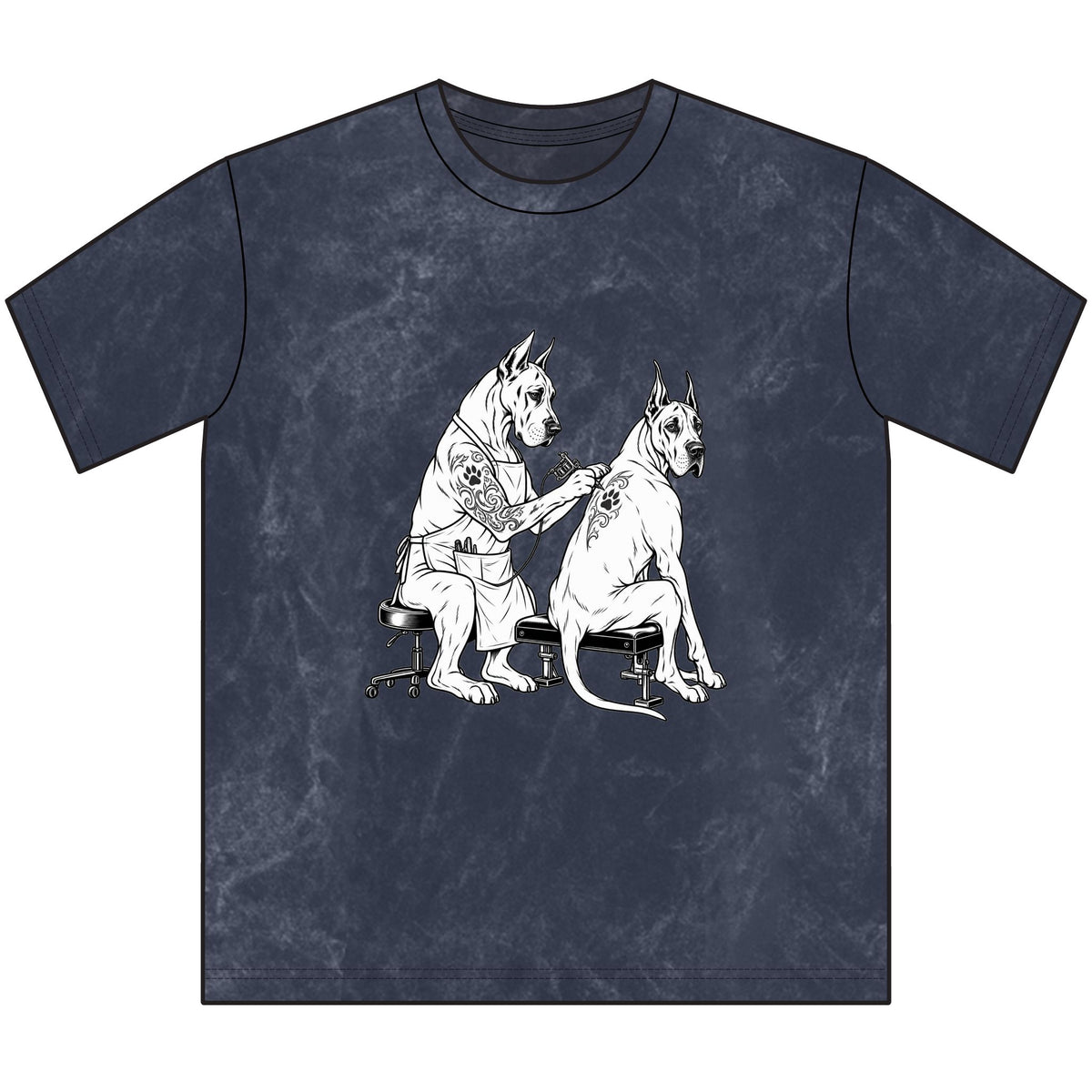 Wright Family Tattoo Vintage Crewneck Tee —  Dog Tattoo Shop Graphic