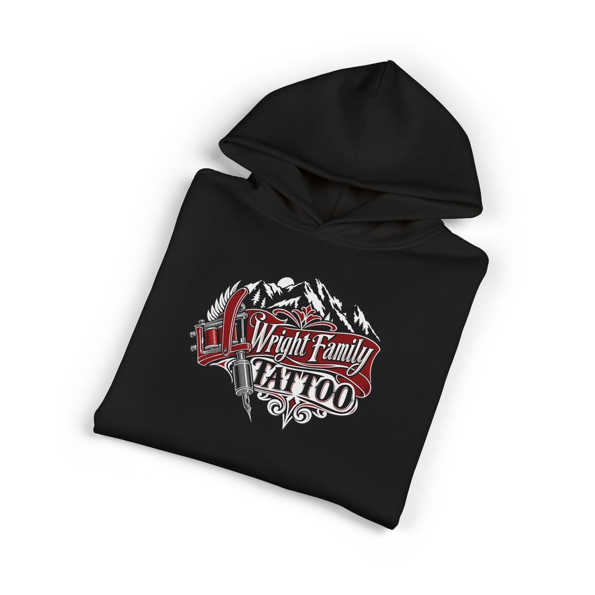 Wright Family Tattoo Logo Hoodie – Vintage Tattoo Shop Pullover
