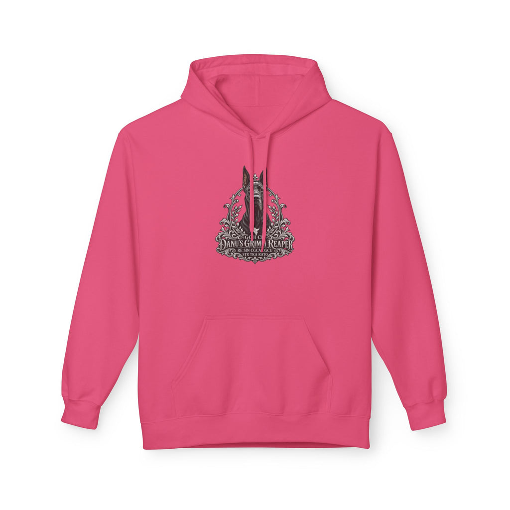 Grimm Hound Graphic Hoodie — Gothic Dog Vintage Crest Pullover