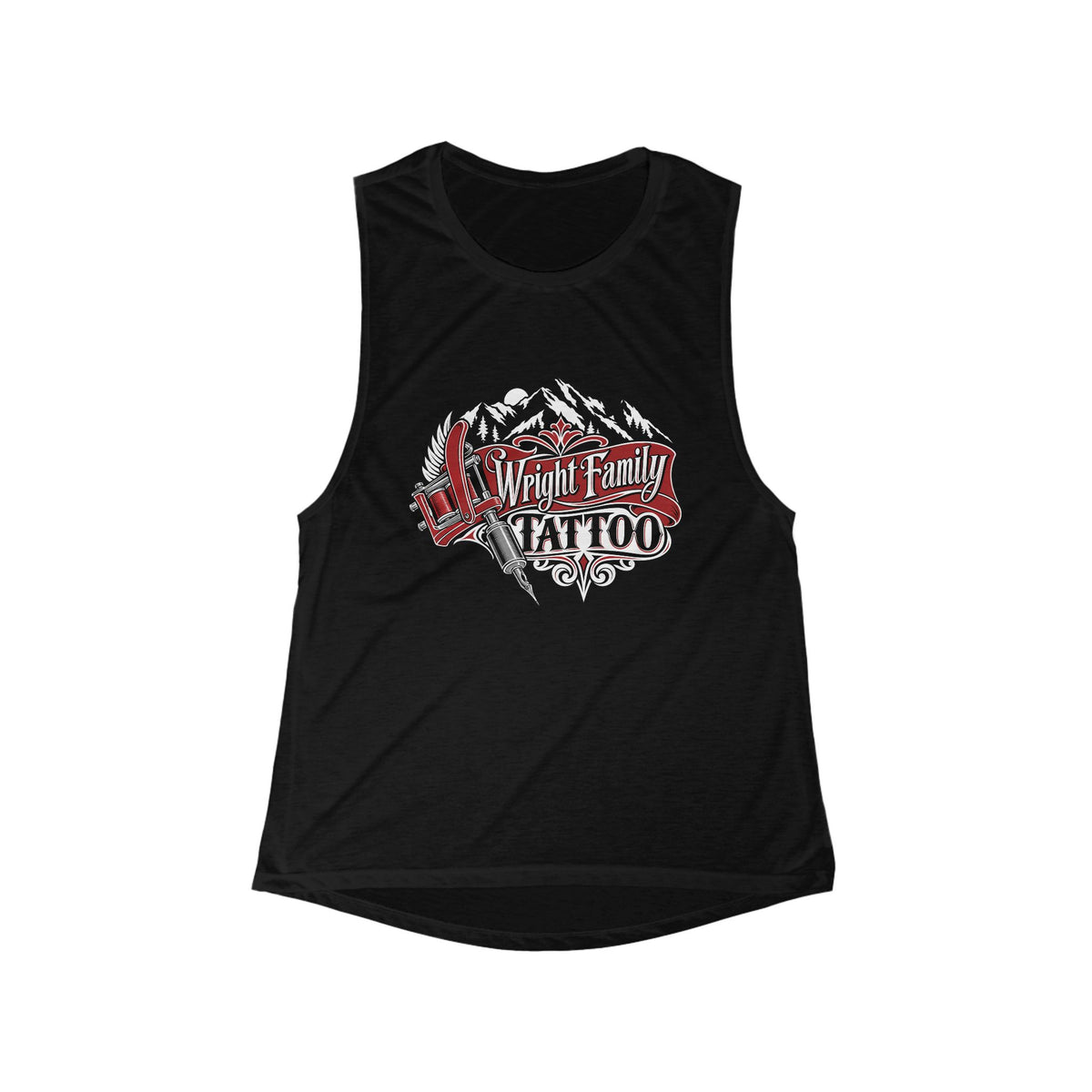 Wright Family Tattoo Women's Muscle Tank - Vintage Tattoo Shop logo