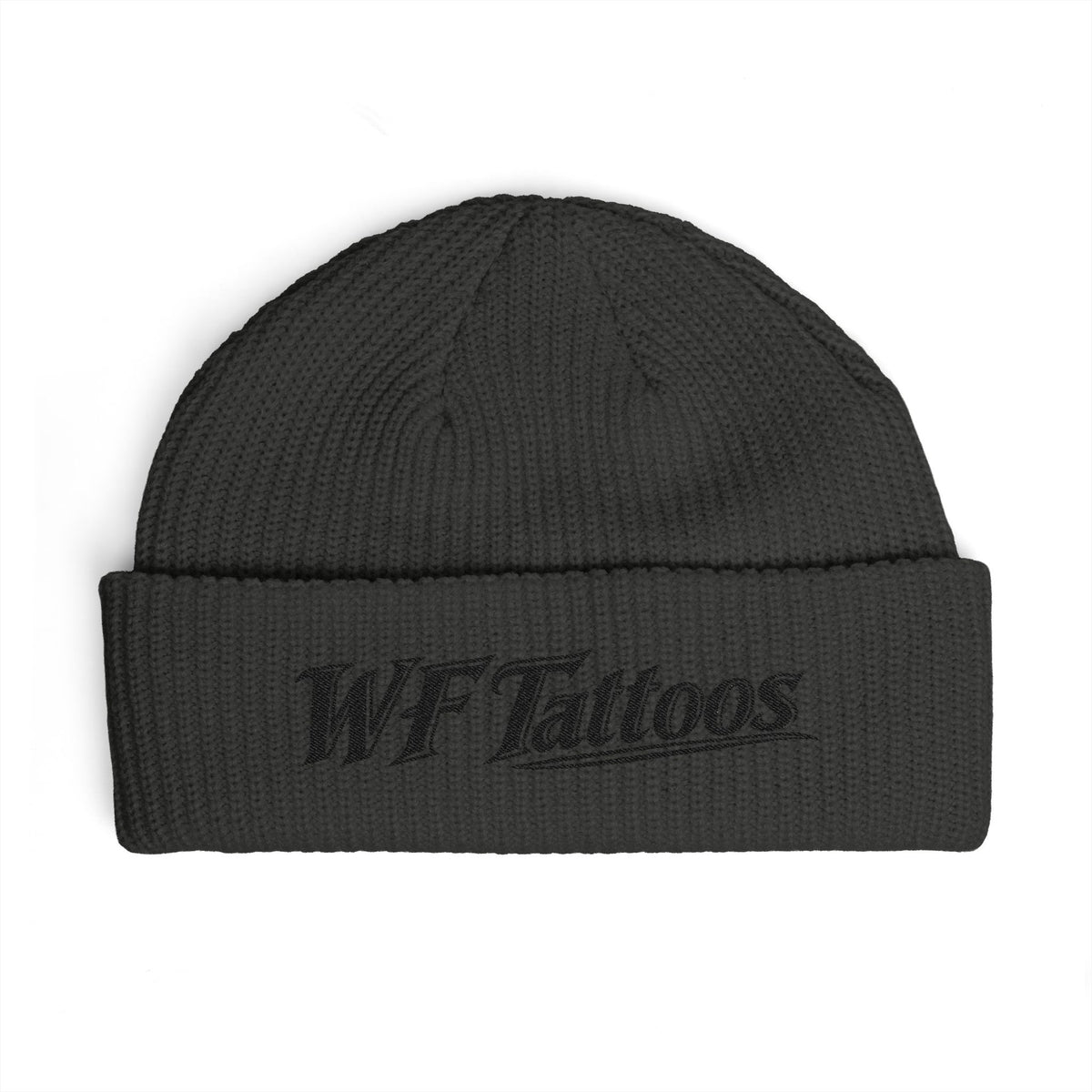 WF Tattoos Cuff Beanie – Embroidered Tattoo Shop Knit Cap