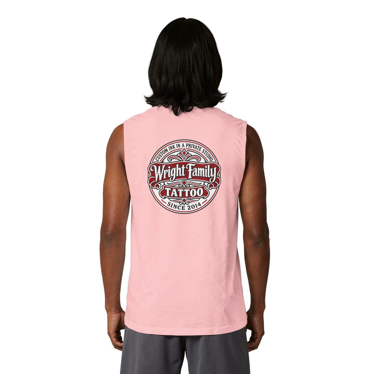 Tattoo Parlor Danes Muscle Tank — Vintage "Wright Family Tattoo" Design