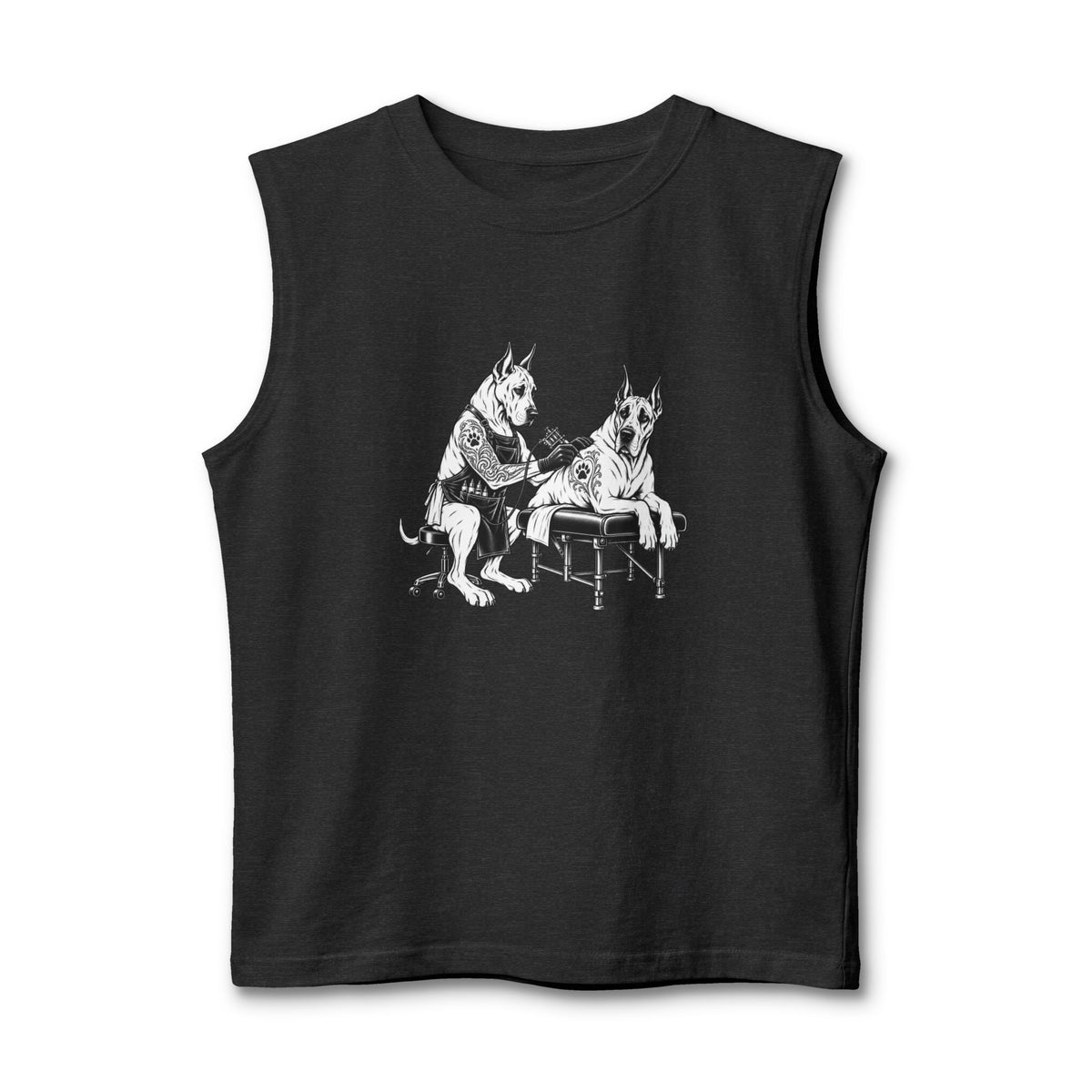 Tattoo Parlor Danes Muscle Tank — Vintage "Wright Family Tattoo" Design