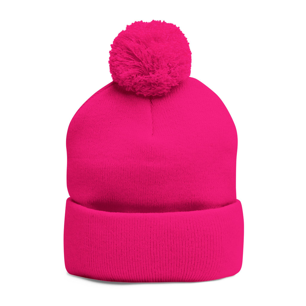 Embroidered Pom-Pom Knit Cap — WF Tattoos Logo Beanie