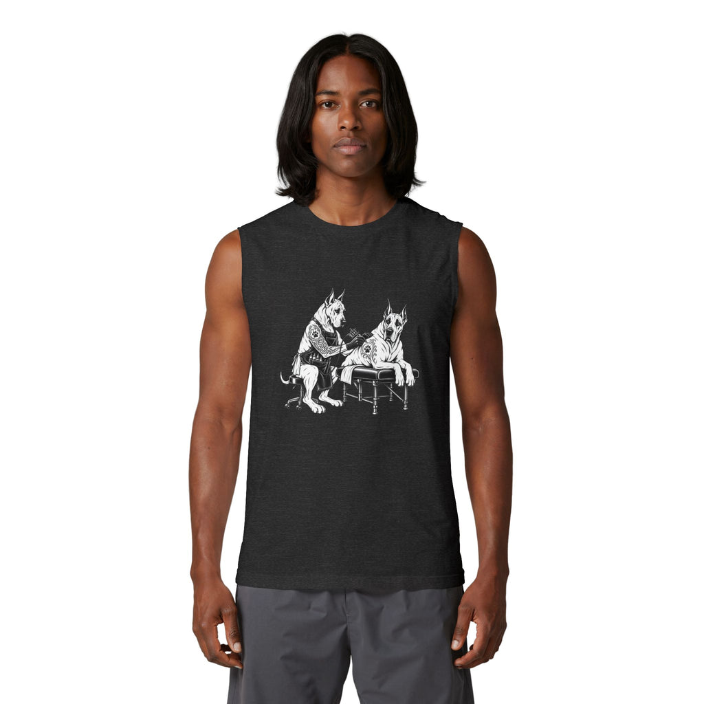 Tattoo Parlor Danes Muscle Tank — Vintage "Wright Family Tattoo" Design
