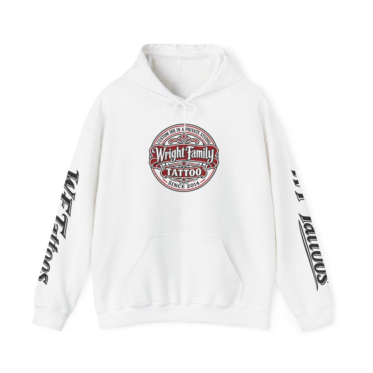 Wright Family Tattoo Hoodie — Vintage Shop Logo Pullover