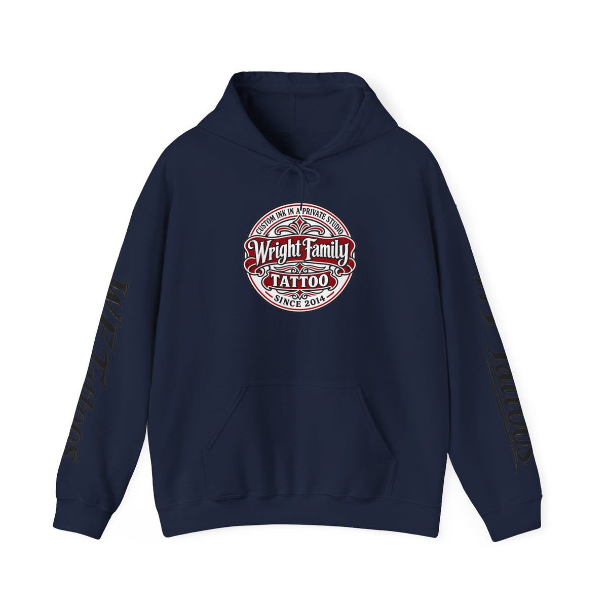 Wright Family Tattoo Hoodie — Vintage Shop Logo Pullover