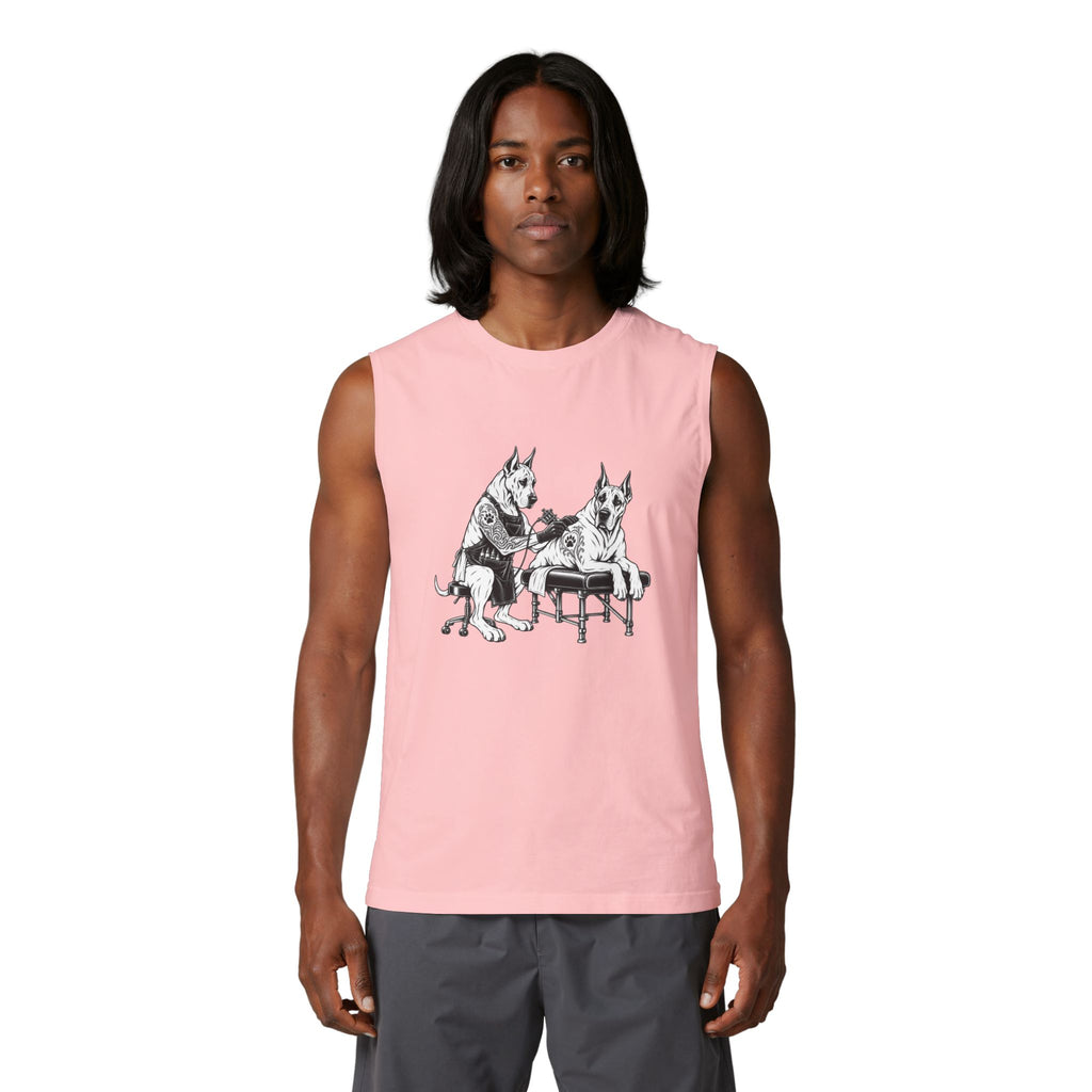 Tattoo Parlor Danes Muscle Tank — Vintage "Wright Family Tattoo" Design