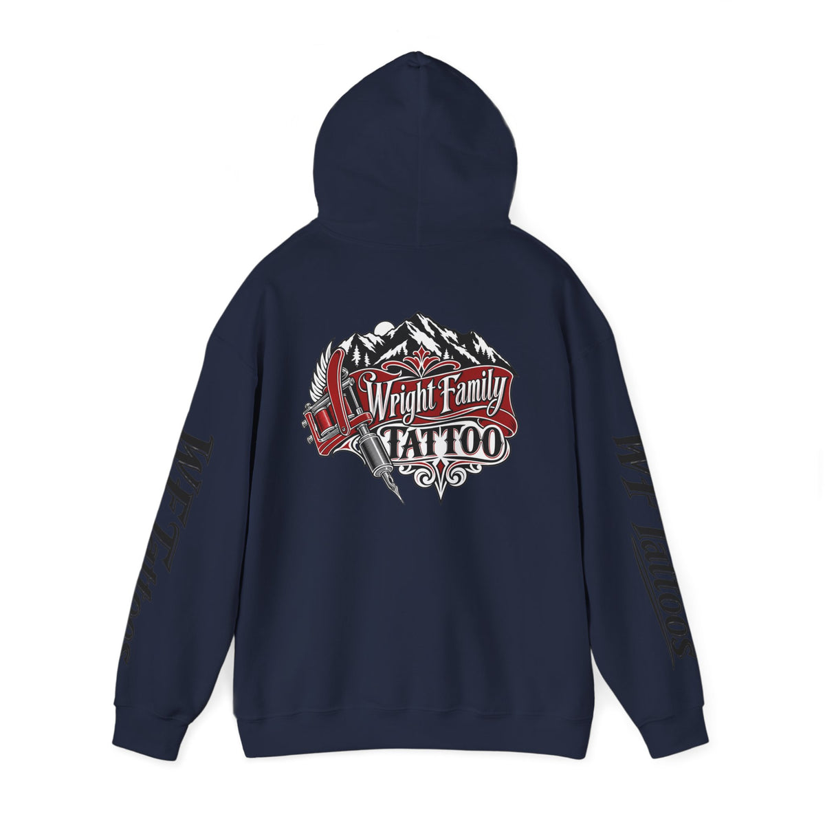 Wright Family Tattoo Hoodie — Vintage Shop Logo Pullover