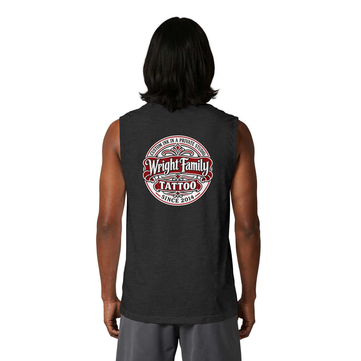 Tattoo Parlor Danes Muscle Tank — Vintage "Wright Family Tattoo" Design