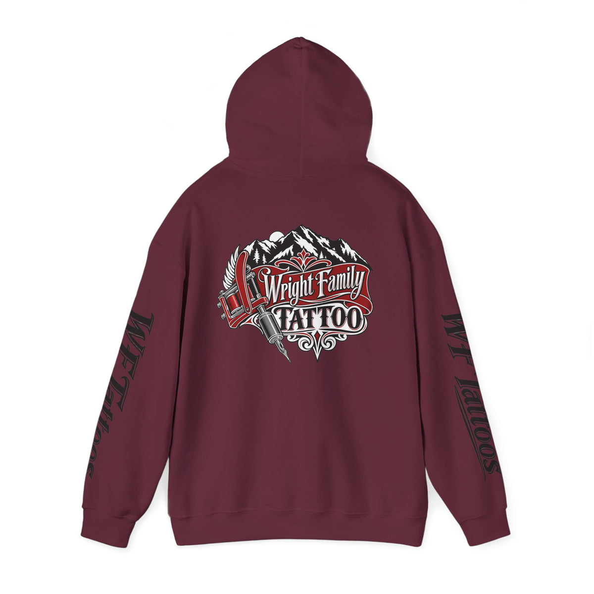 Wright Family Tattoo Hoodie — Vintage Shop Logo Pullover