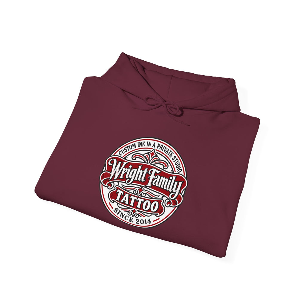 Wright Family Tattoo Hoodie — Vintage Shop Logo Pullover
