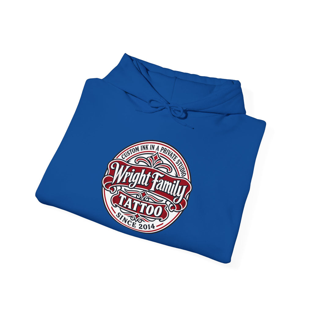 Wright Family Tattoo Hoodie — Vintage Shop Logo Pullover