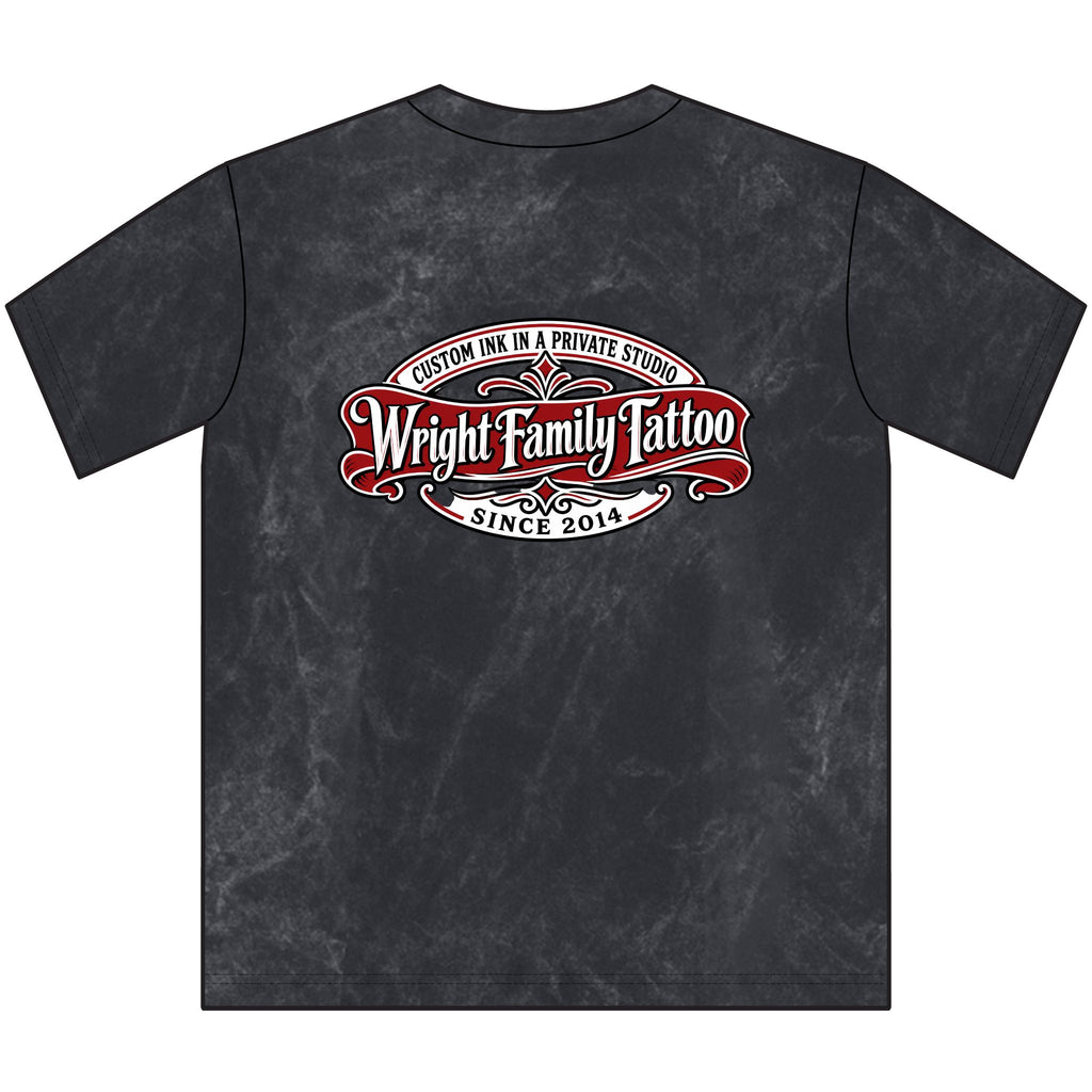 Wright Family Tattoo Vintage Crewneck Tee —  Dog Tattoo Shop Graphic