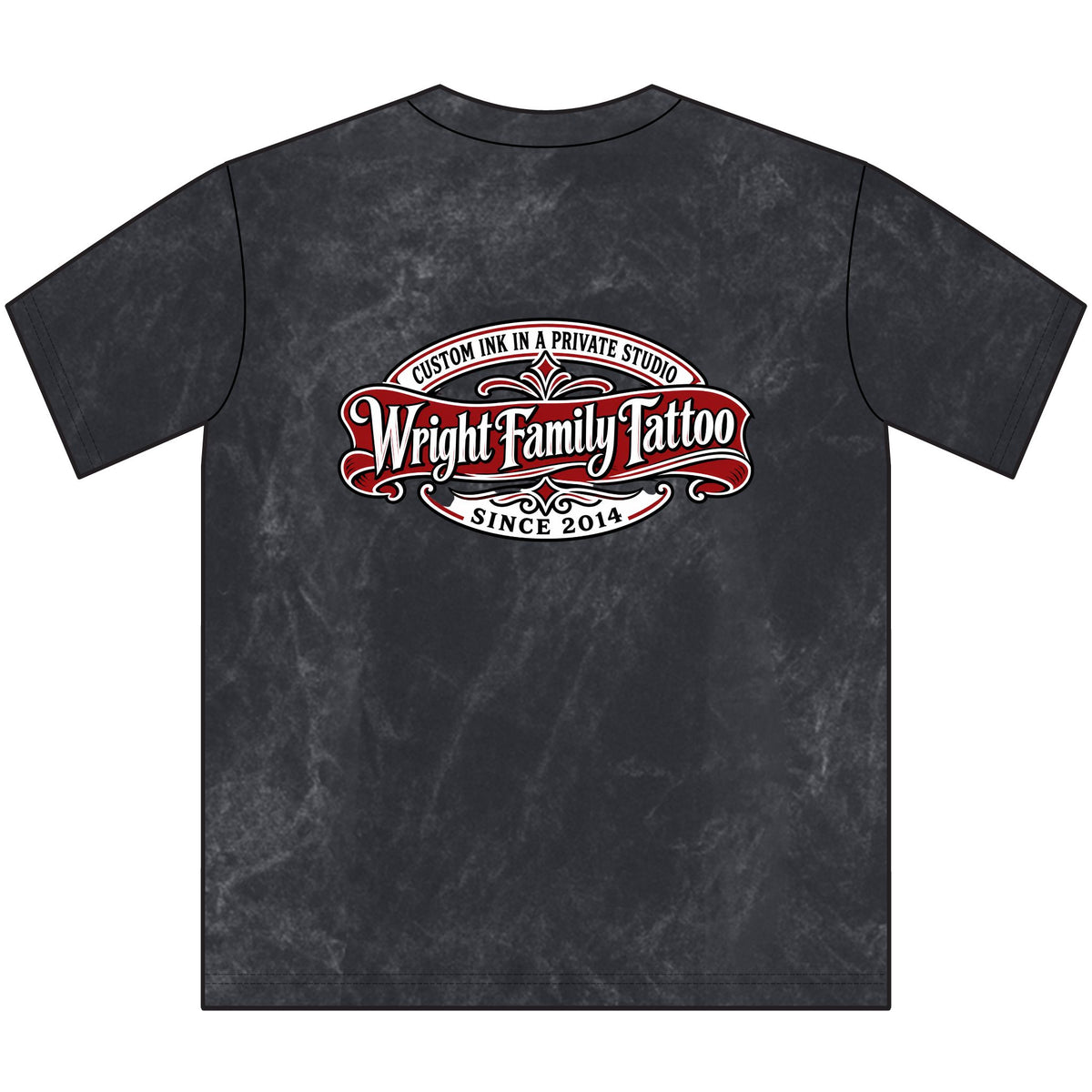 Wright Family Tattoo Vintage Crewneck Tee —  Dog Tattoo Shop Graphic