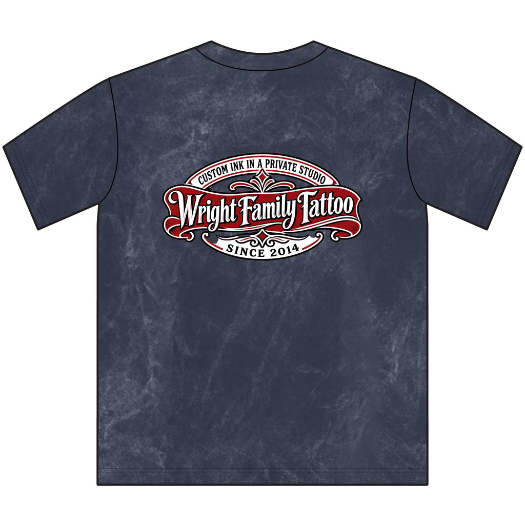 Wright Family Tattoo Vintage Crewneck Tee —  Dog Tattoo Shop Graphic