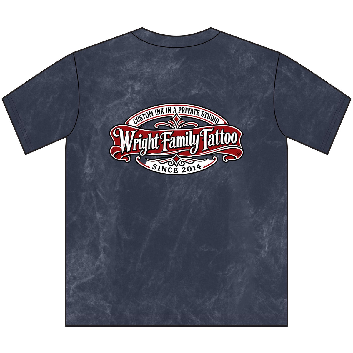 Wright Family Tattoo Vintage Crewneck Tee —  Dog Tattoo Shop Graphic