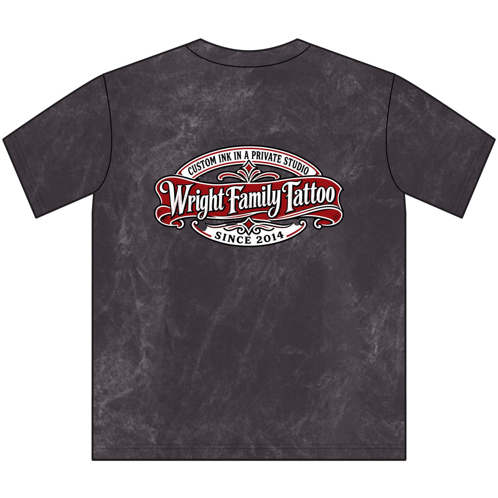 Wright Family Tattoo Vintage Crewneck Tee —  Dog Tattoo Shop Graphic