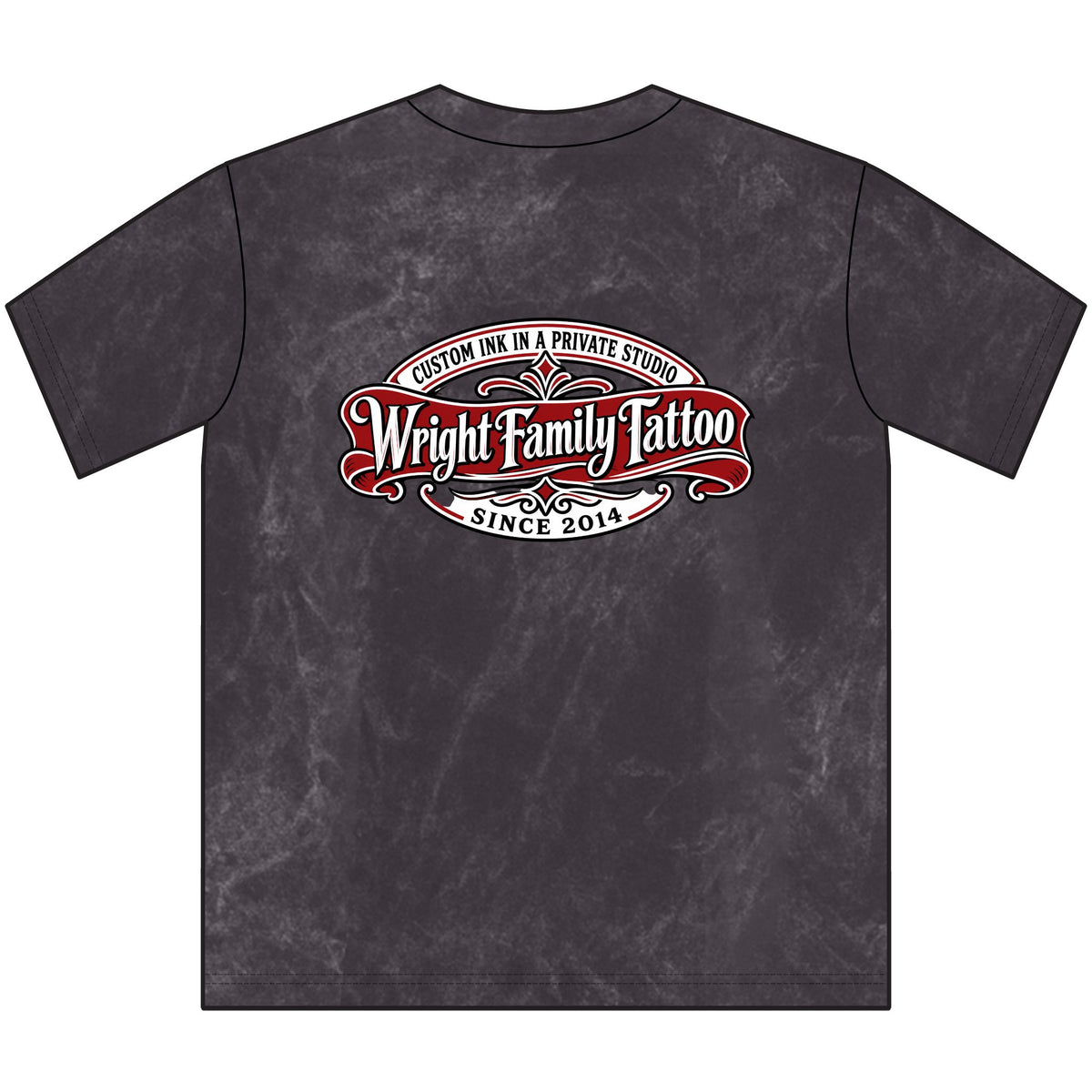 Wright Family Tattoo Vintage Crewneck Tee —  Dog Tattoo Shop Graphic