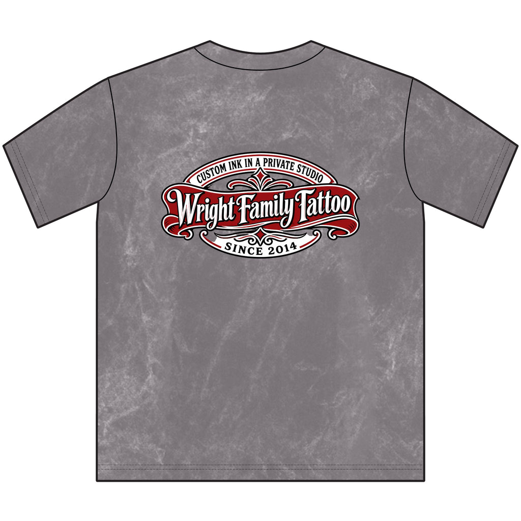 Wright Family Tattoo Vintage Crewneck Tee —  Dog Tattoo Shop Graphic