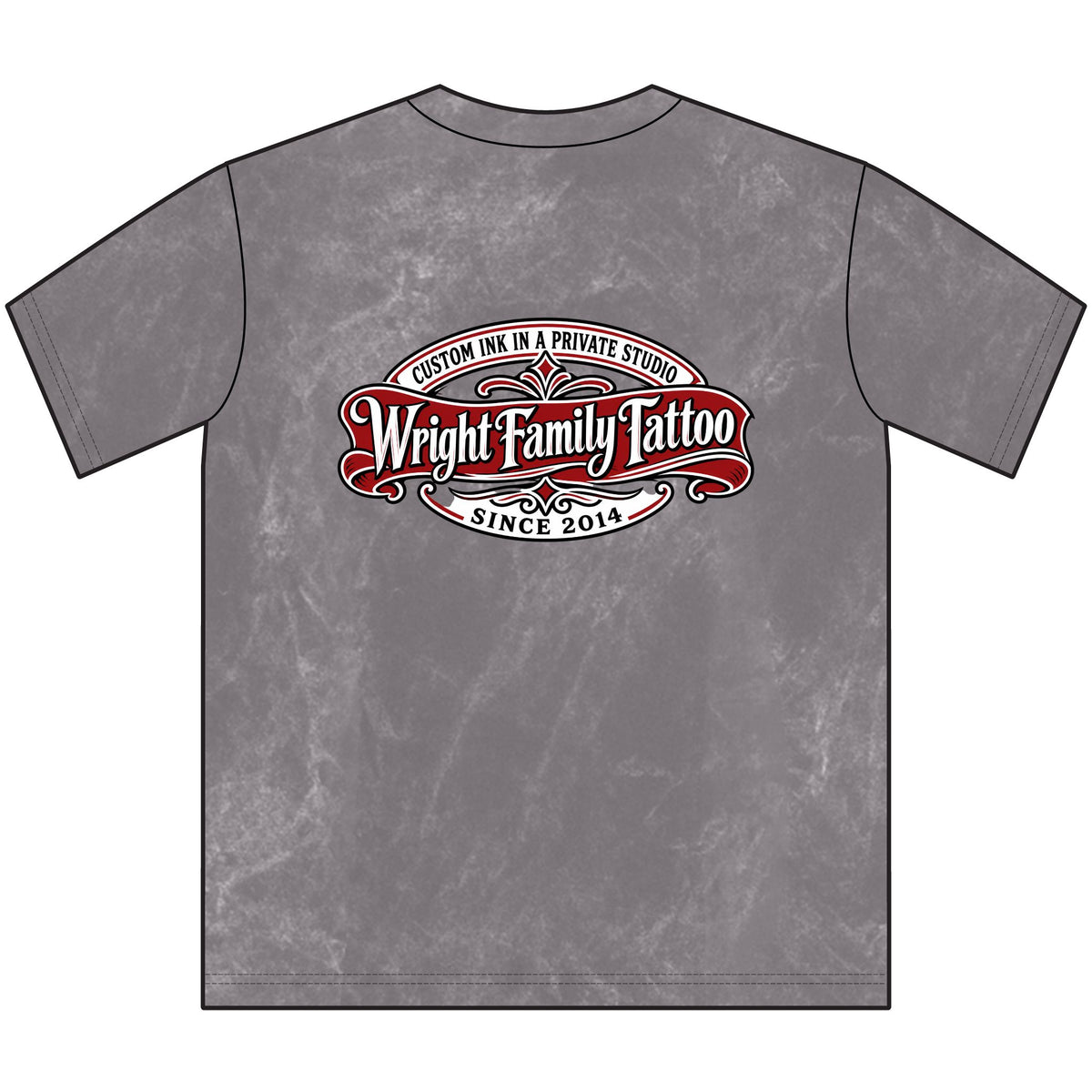 Wright Family Tattoo Vintage Crewneck Tee —  Dog Tattoo Shop Graphic