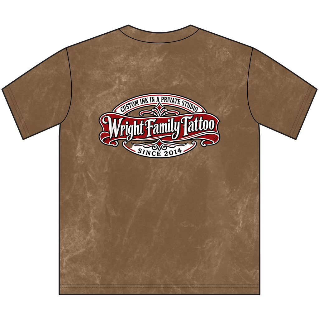 Wright Family Tattoo Vintage Crewneck Tee —  Dog Tattoo Shop Graphic