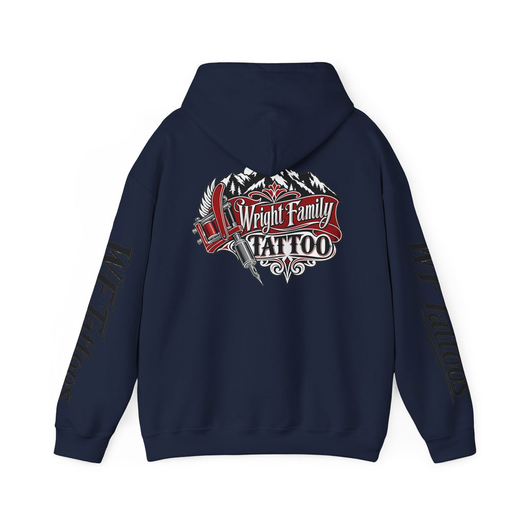 Wright Family Tattoo Hoodie — Vintage Shop Logo Pullover