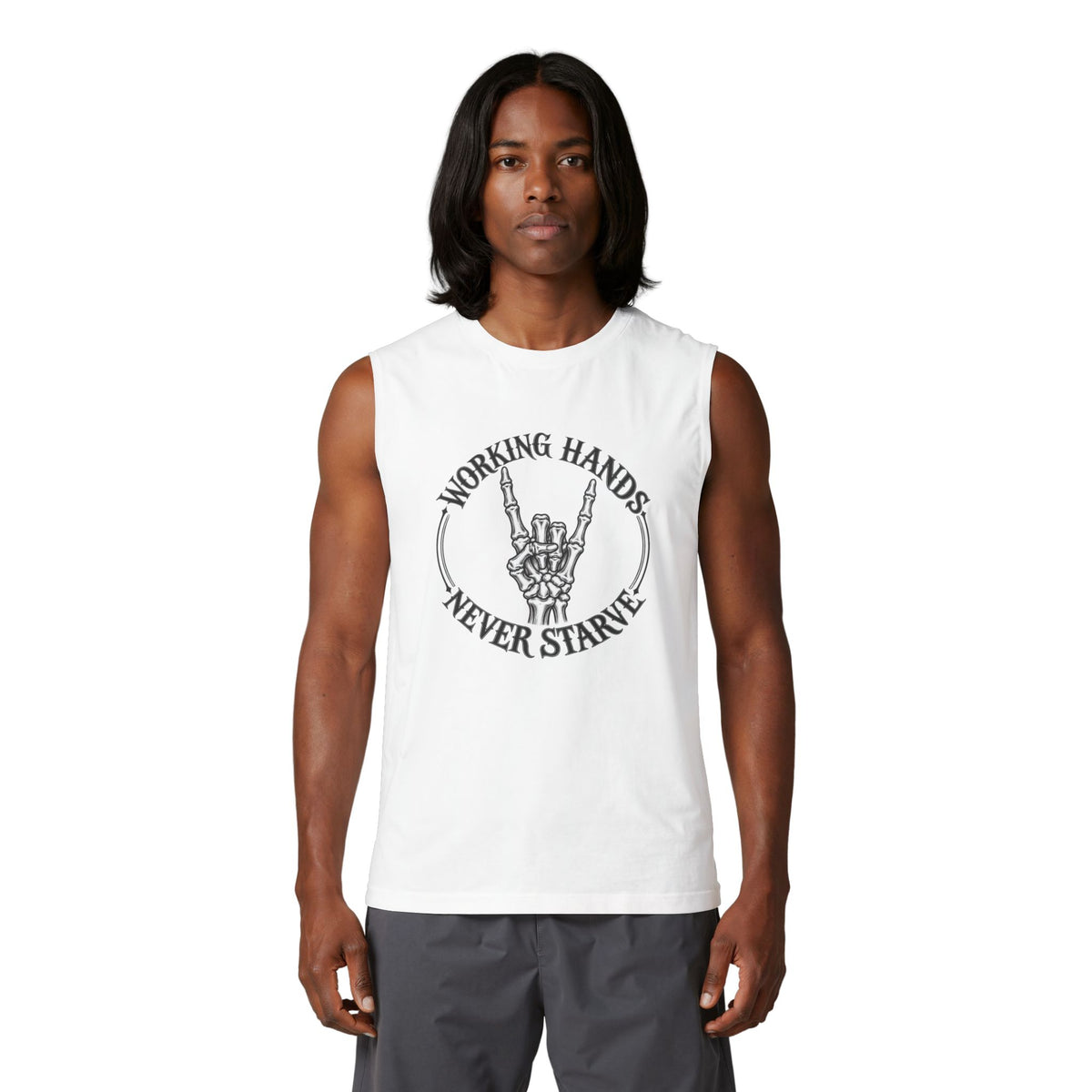 WF Tattoo “Working Hands” Unisex Muscle Tank