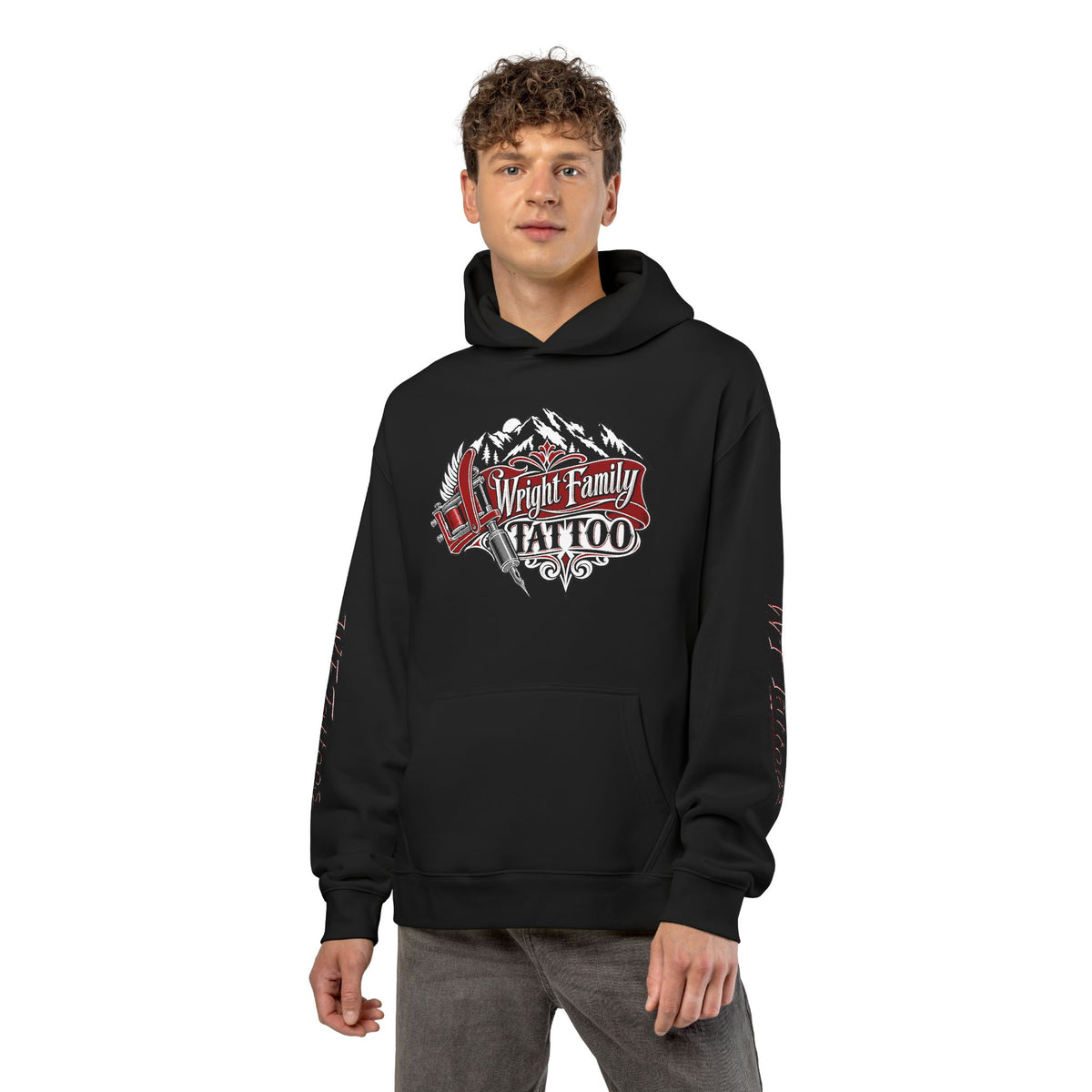 Wright Family Tattoo Logo Hoodie – Vintage Tattoo Shop Pullover