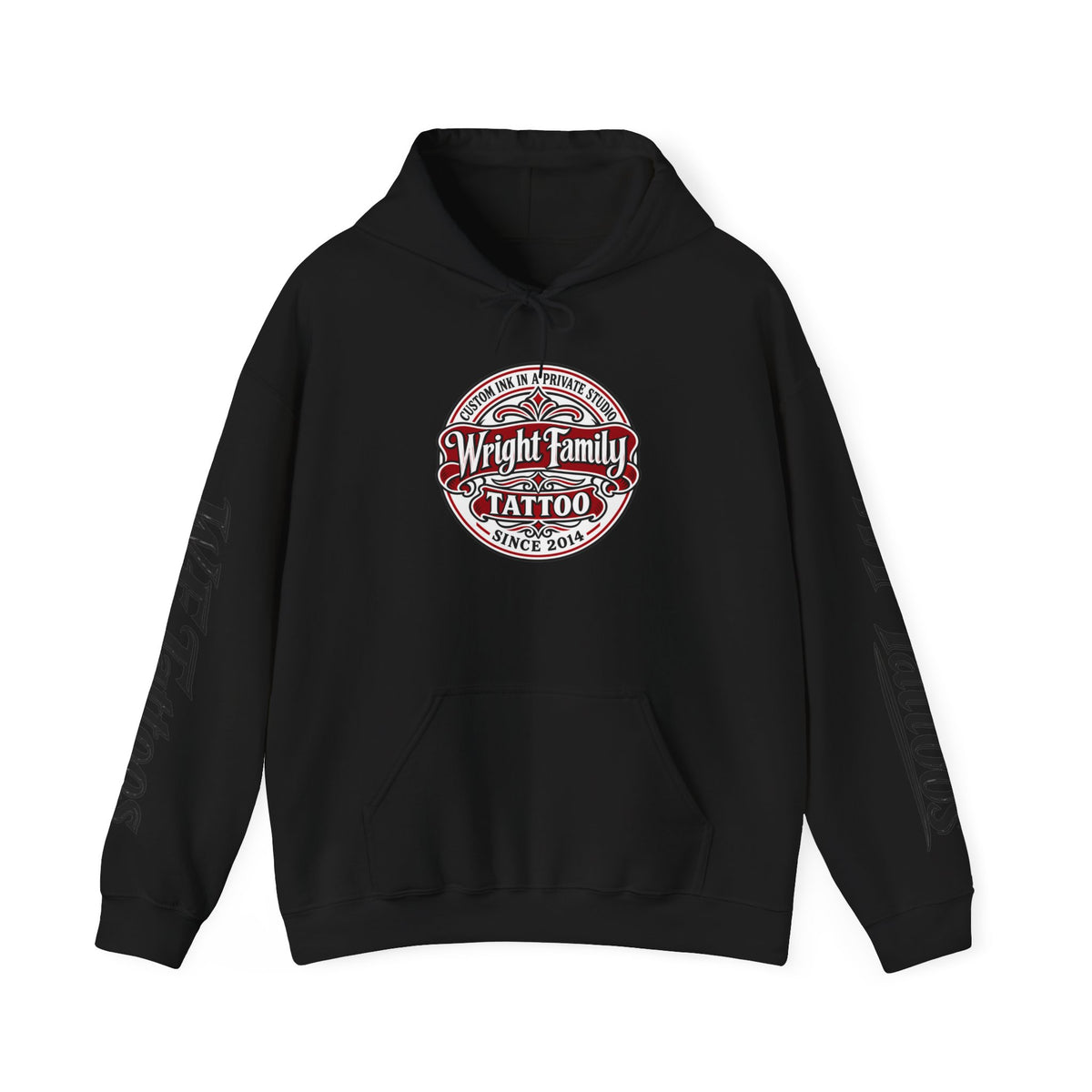 Wright Family Tattoo Hoodie — Vintage Shop Logo Pullover