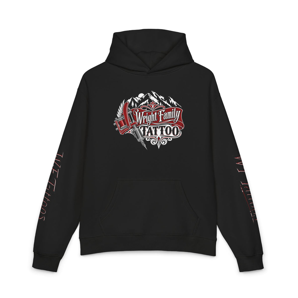 Wright Family Tattoo Logo Hoodie – Vintage Tattoo Shop Pullover