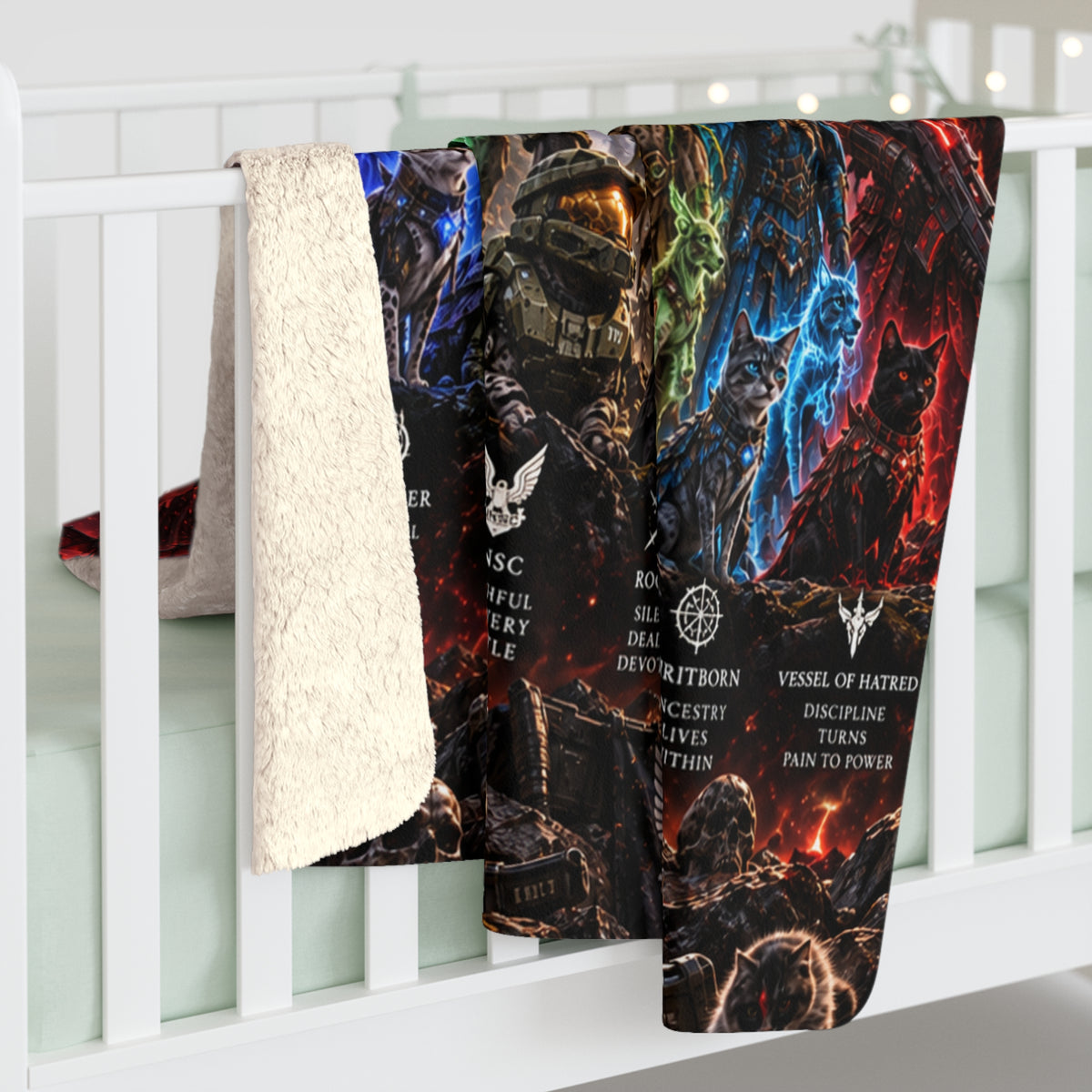 Halo/Diablo IIII Danes Sherpa Blanket