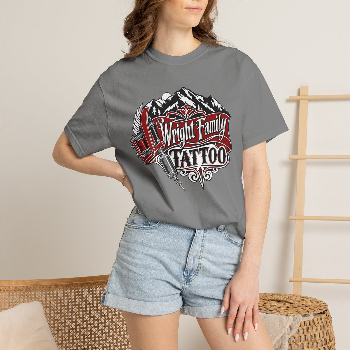 Tattoo Shop T-Shirt — Wright Family Tattoo Logo Tee