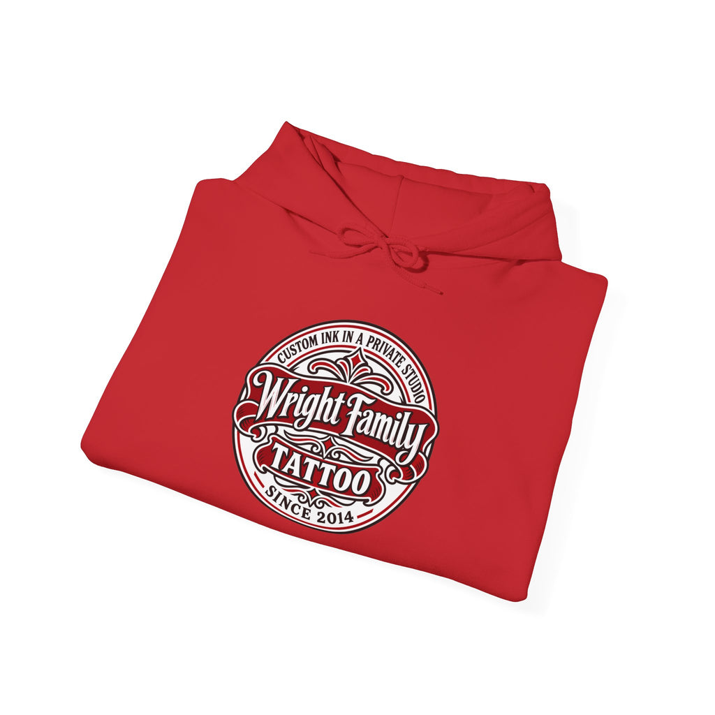 Wright Family Tattoo Hoodie — Vintage Shop Logo Pullover