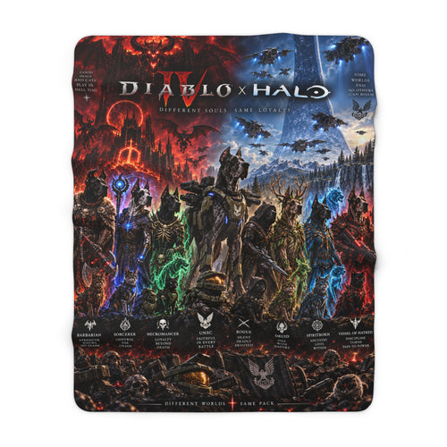 Halo/Diablo IIII Danes Sherpa Blanket